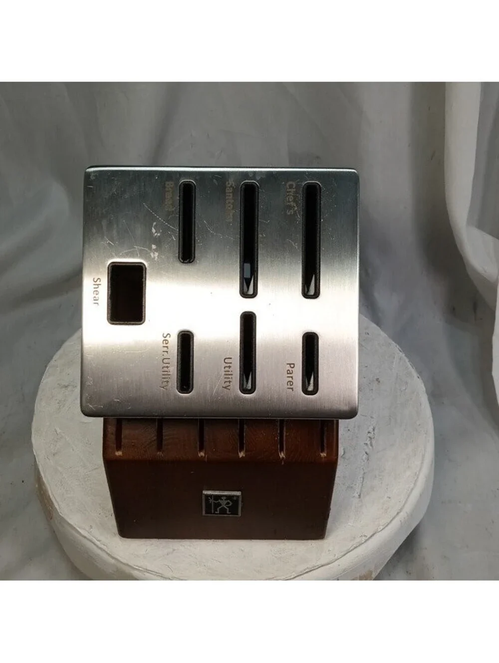 J.A. Henckels Definition Self-Sharpening 13-Slot Wood Knife Block Storage Only